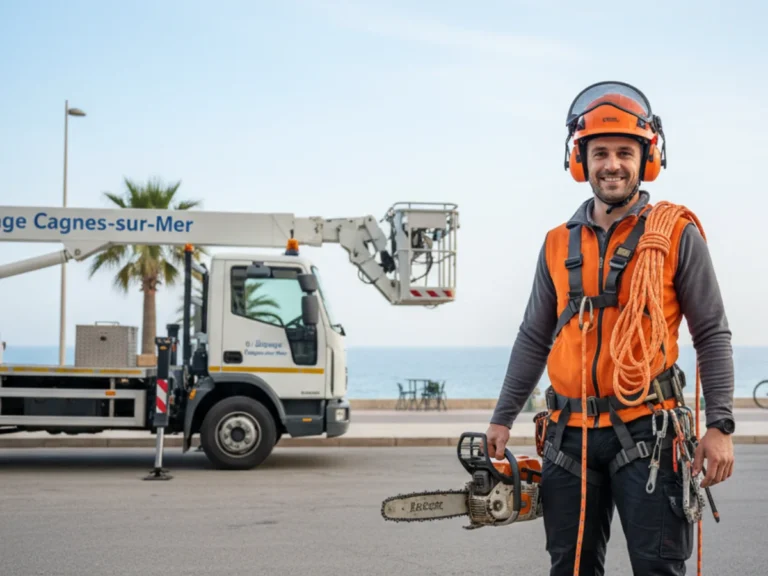 Artisan souriant - Promenade de la Plage landmark - Elagage Cagnes-sur-Mer